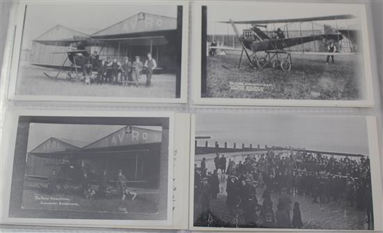 Shoreham Airport and New Shoreham Church. An album of 120 postcards,